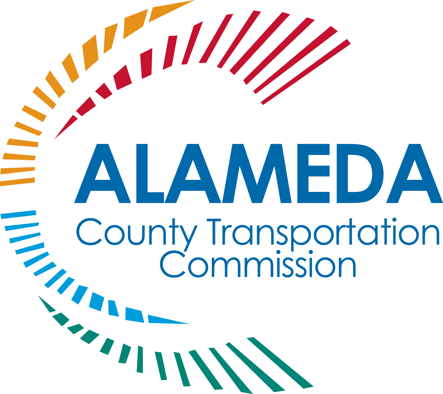 Logo of the Alameda County Transportation Commission. The text reads "Alameda County Transportation Commission" with design elements in the Alameda CTC brand colors.